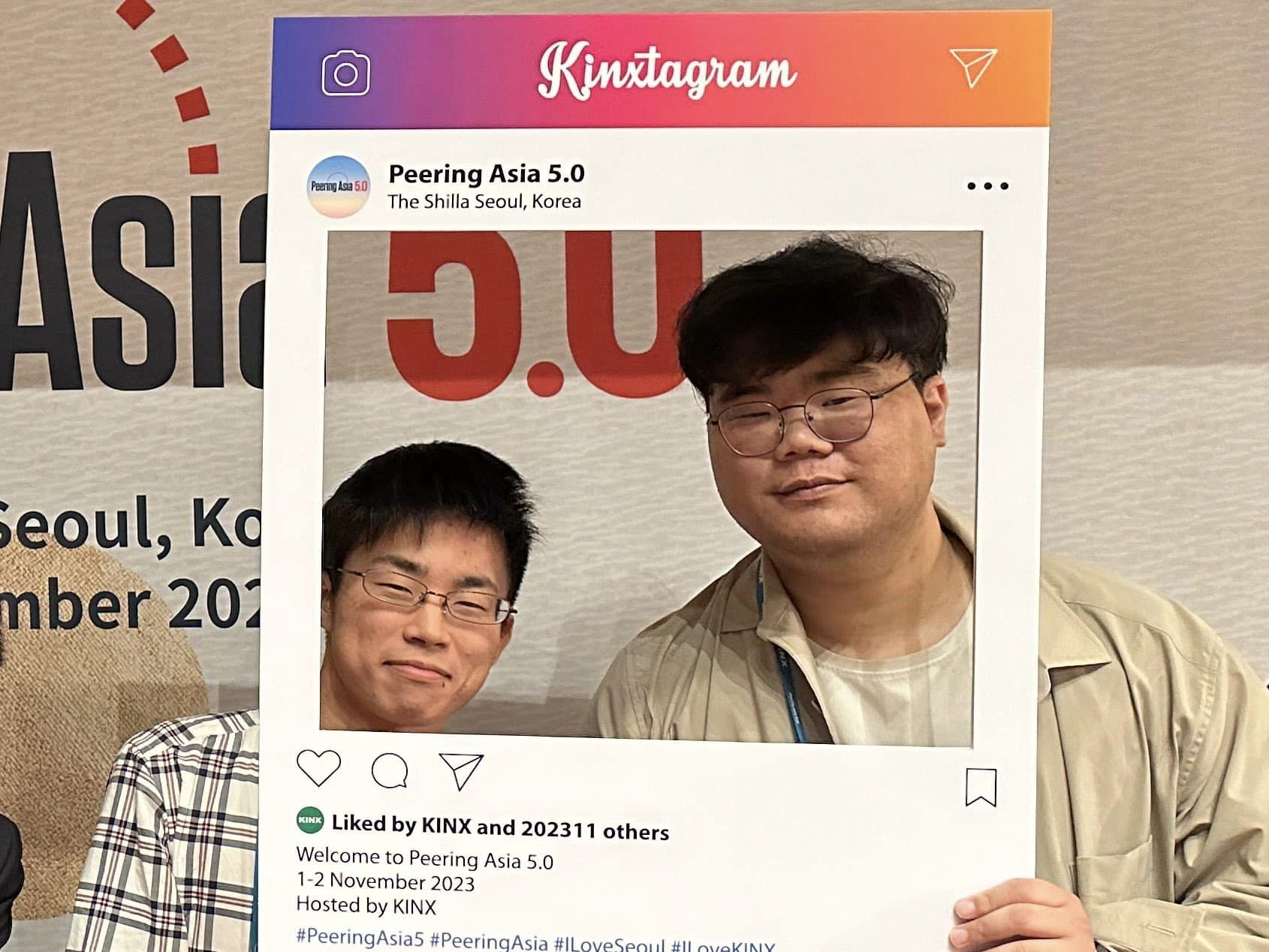 韓国に住んでいる会員の方とのツーショット写真